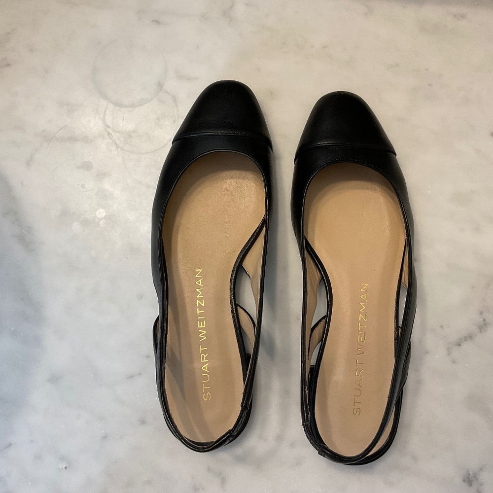 Stuart Weitzman Black Flats 5.5